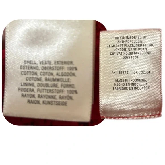 Anthropologie Vanessa Virginia Candace Lace Top Red Size 2 EUC - Picture 7 of 10